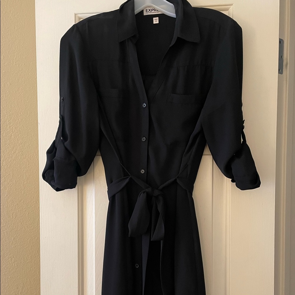 Express Portfolio Black Shirt Dress